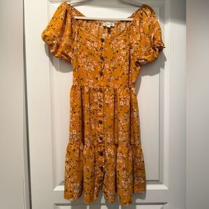 Floral Orange Dress